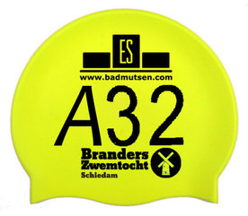 Latex badmuts (met startnummer)